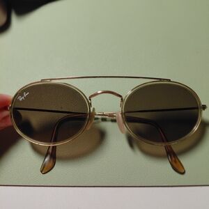 Ray-Ban Gold Oval Sunglasses